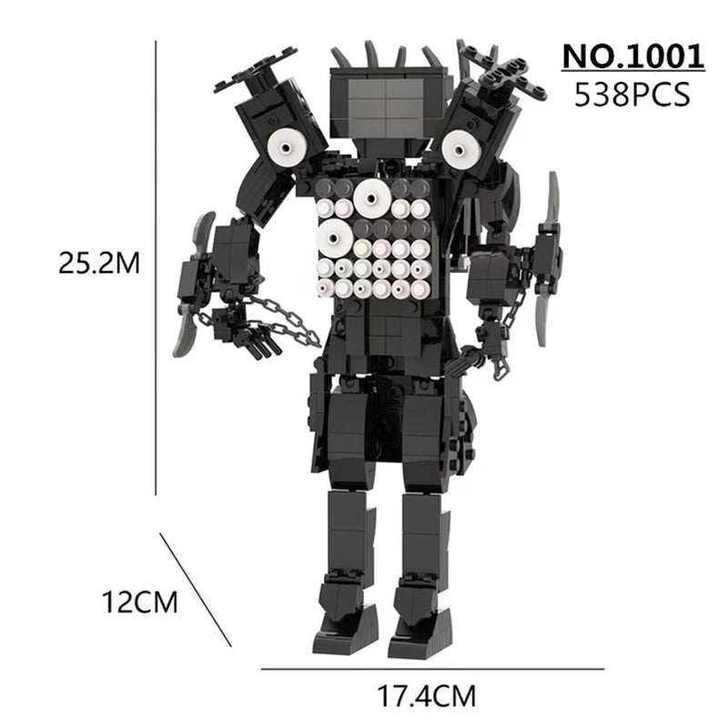 Titan Series Skibidi Toilet MOC Building Blocks Set Clock Camera TV Man Monitor Model Creative Bricks Toys for Kids Xmas Gift