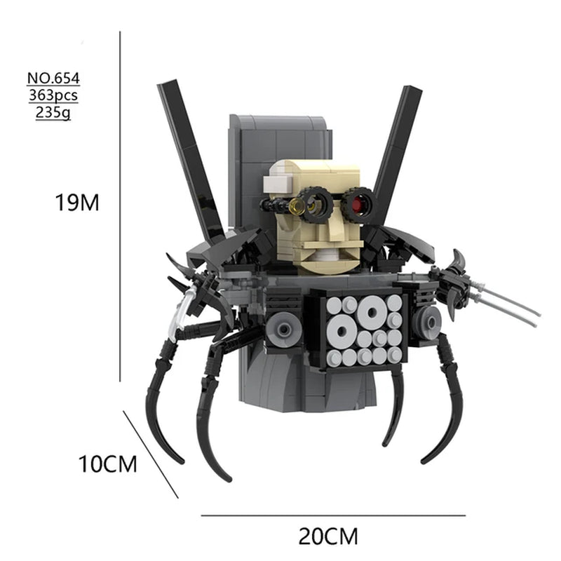 Titan Series Skibidi Toilet MOC Building Blocks Set Clock Camera TV Man Monitor Model Creative Bricks Toys for Kids Xmas Gift