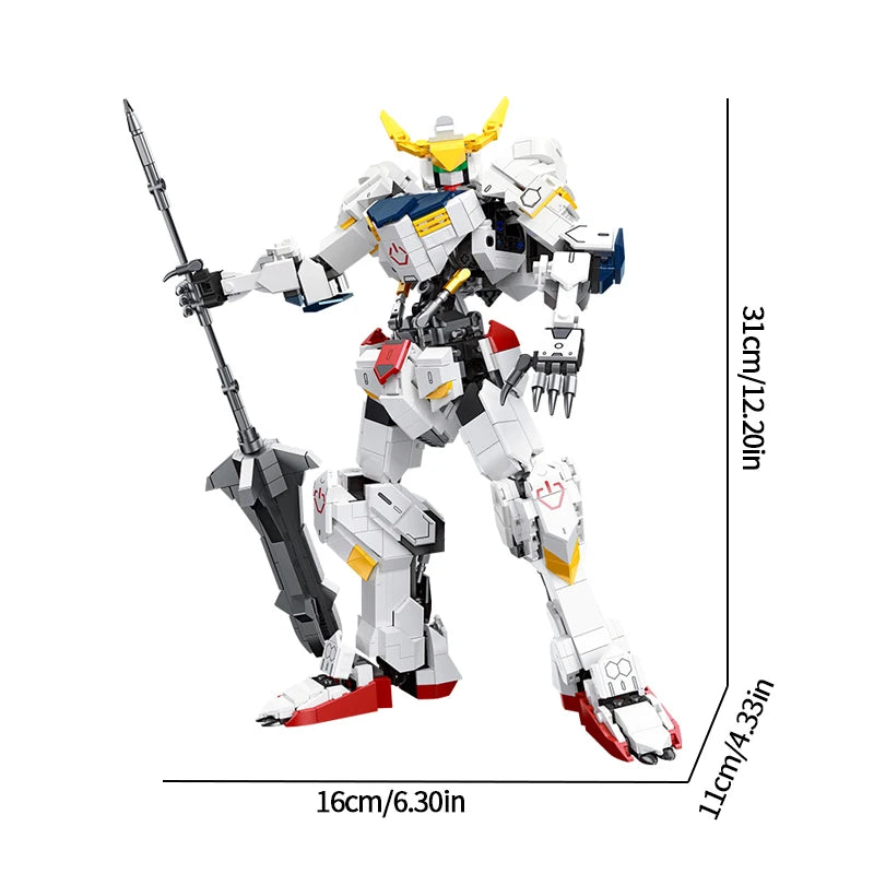 1142PCS Barbatos Robot Model Building Block Classic Japanese Anime Figure Assemble Bricks Display Toys Children Christmas Gifts