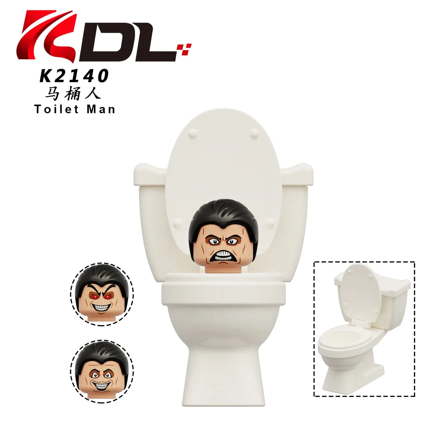 New Skibidi Toilet Man Vs Monitor Building Blocks the Audio and Camera Man Navidad Toys for Children Christmas Birthday Gift