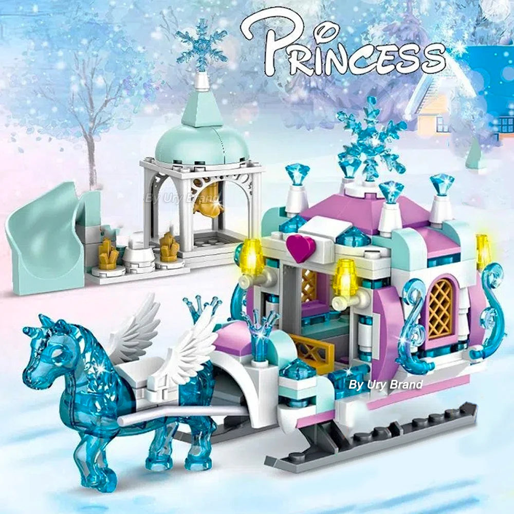 360/742 Piece Ice Castle Building Block Set With Free Shipping