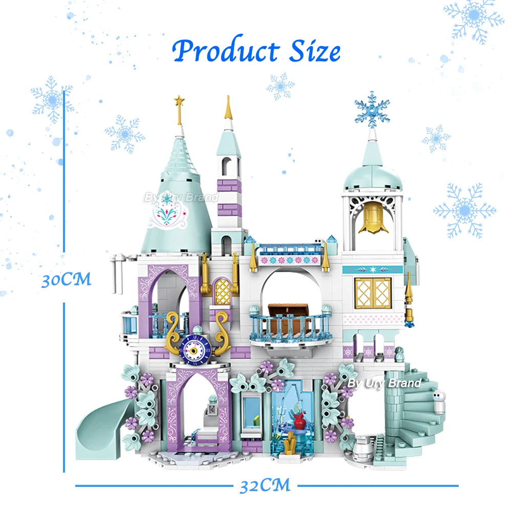 360/742 Piece Ice Castle Building Block Set With Free Shipping