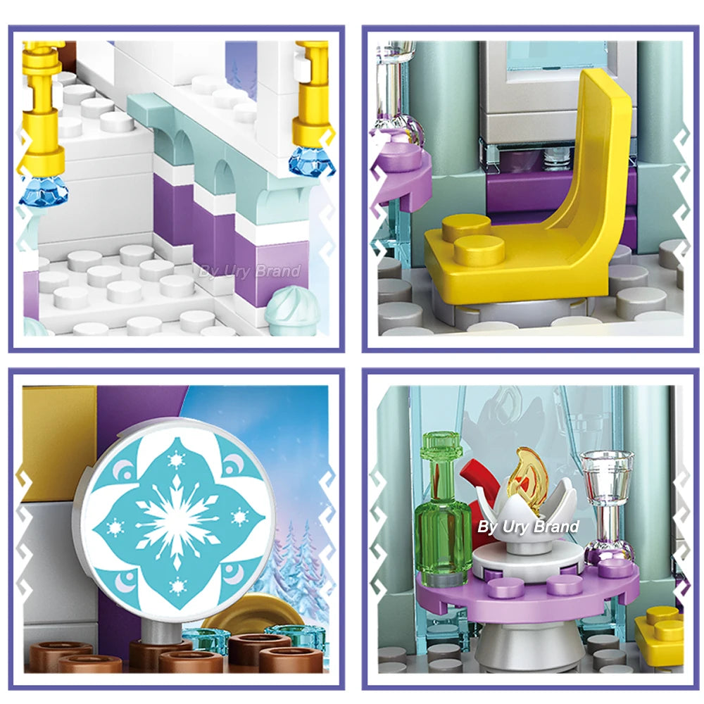 360/742 Piece Ice Castle Building Block Set With Free Shipping