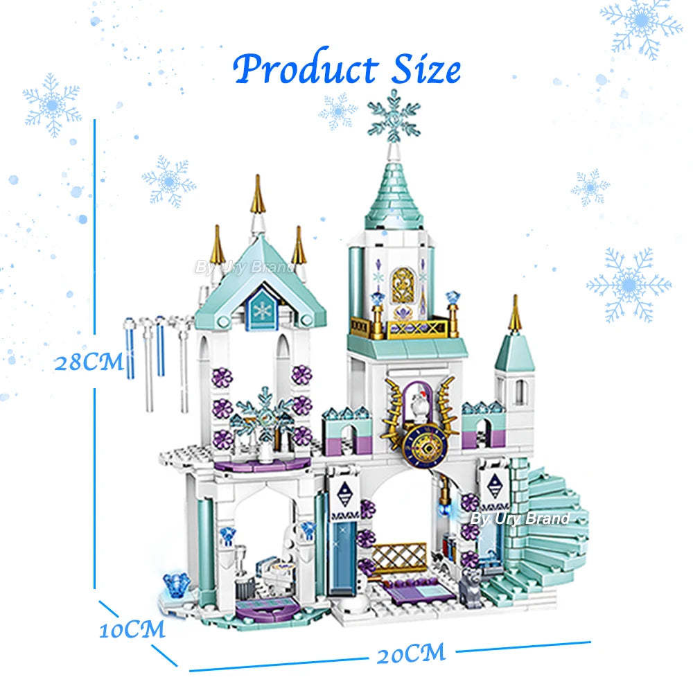 360/742 Piece Ice Castle Building Block Set With Free Shipping