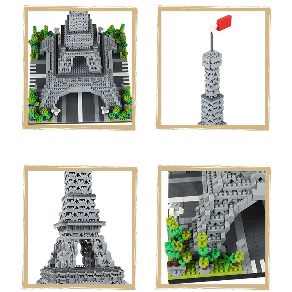 Famous Landmark Building Sets Big Ben/White House/Tower Bridge/Tower of Pisa/Eiffel Tower/Arc Triomphe/Colosseum/Louvre With Free Shipping