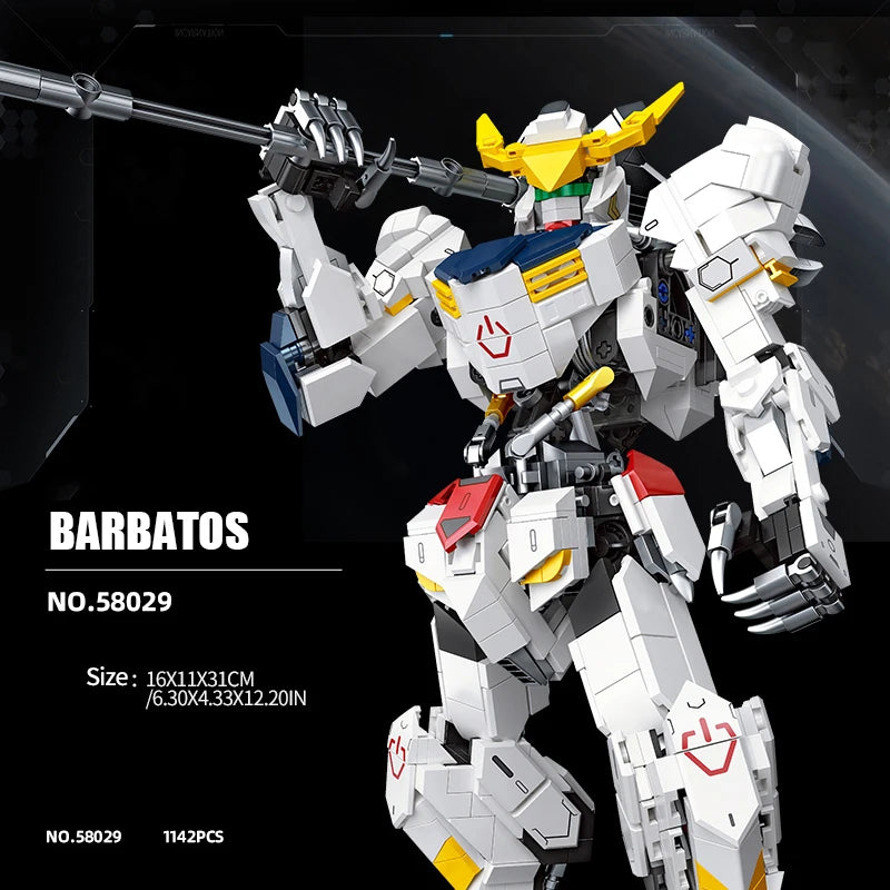 1142PCS Barbatos Robot Model Building Block Classic Japanese Anime Figure Assemble Bricks Display Toys Children Christmas Gifts