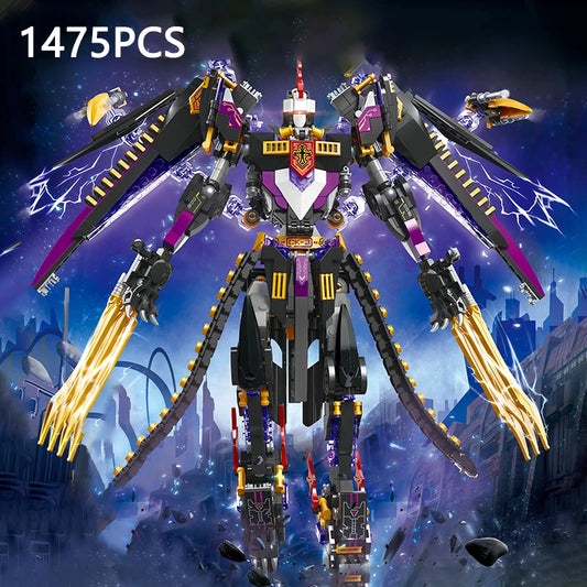 1475PCS Action Fight Mecha Building Blocks War Robot Moc Model Bricks Toys Creative Desktop Decoration Children Christmas Gift