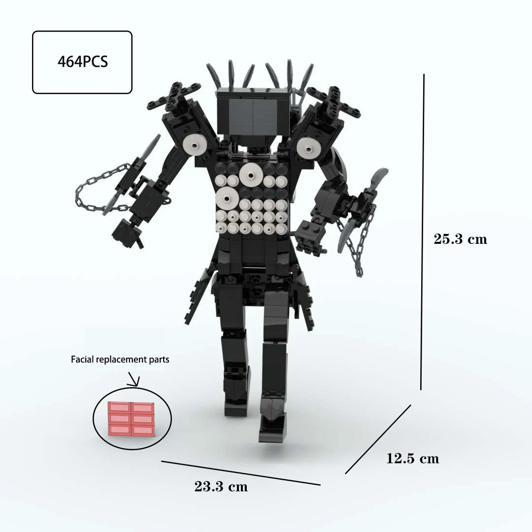 Skibidi Toilet Figure Model Blocks Toys Titan Tvman Armed Upgrade Titan Controllable Action Model Weapon Halloween Gifts